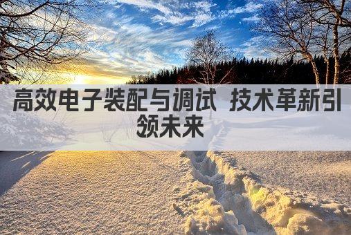 高效电子装配与调试 技术革新引领未来 