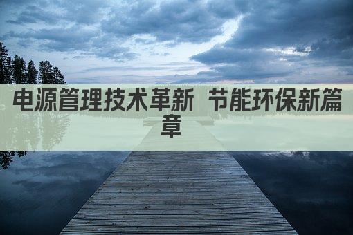 电源管理技术革新 节能环保新篇章 