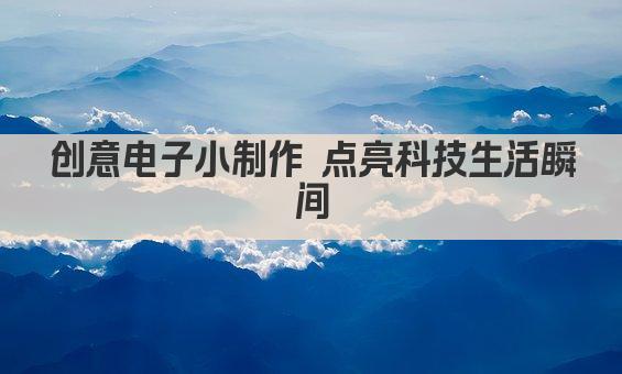 电子小制作 创意无限 科技生活新篇章