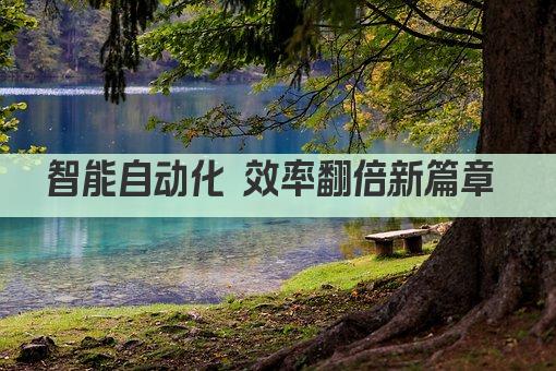 智能自动化 效率翻倍新篇章 