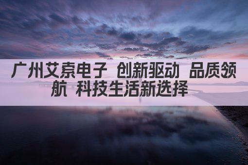 广州艾索电子 创新驱动 品质领航 科技生活新选择 