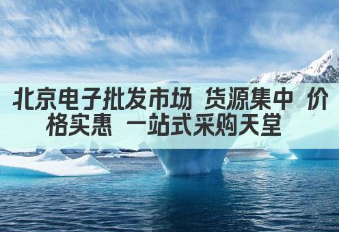 北京电子批发市场 数码潮品一站式采购天堂