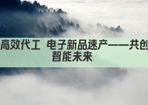 高效代工 电子新品速产——共创智能未来 