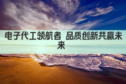 电子代工领航者 品质创新共赢未来 