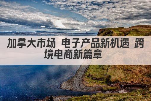 加拿大市场 电子产品新机遇 跨境电商新篇章 