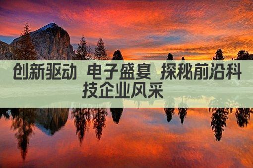 创新驱动 电子盛宴 探秘前沿科技企业风采 
