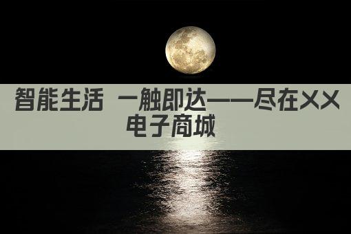 智能生活 一触即达——尽在XX电子商城 