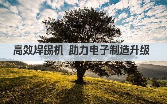 高效焊锡机 助力电子制造升级 