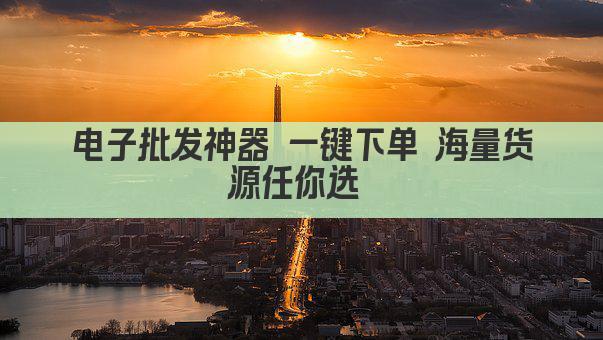 电子批发神器 一键下单 海量货源任你选 