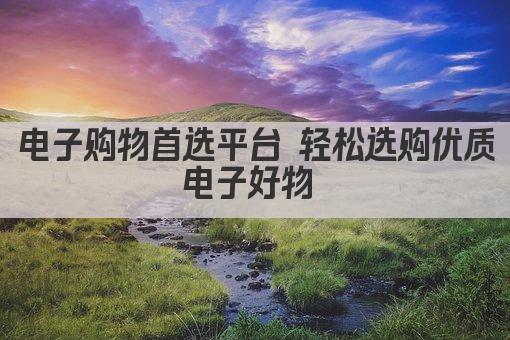 电子购物首选平台 轻松选购优质电子好物 