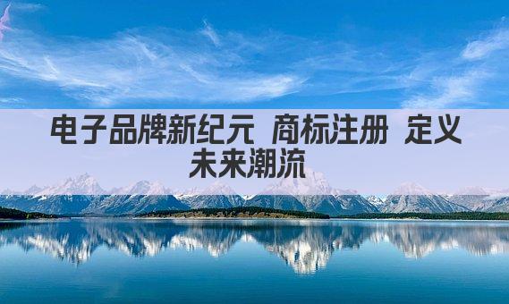 电子品牌新纪元 商标注册 定义未来潮流 