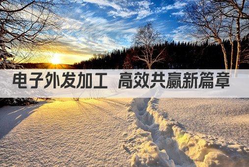 电子外发加工 高效共赢新篇章 