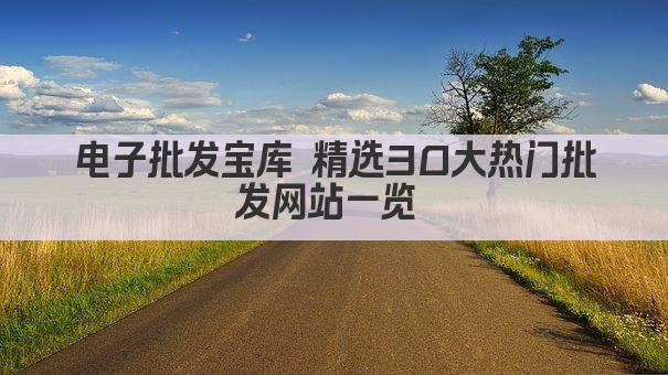 电子批发宝库 精选30大热门批发网站一览 