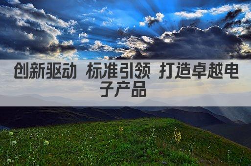 创新驱动 标准引领 打造卓越电子产品 