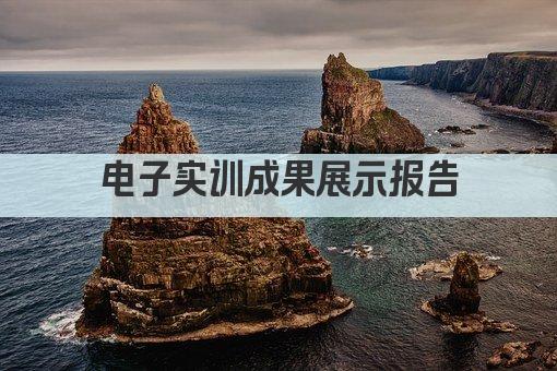电子实训成果展示报告