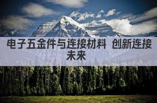 电子五金件与连接材料 创新连接未来 