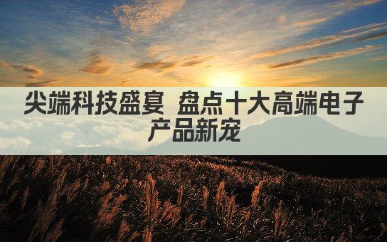 尖端科技盛宴 盘点十大高端电子产品新宠