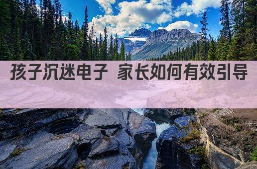 孩子沉迷电子 家长如何有效引导 