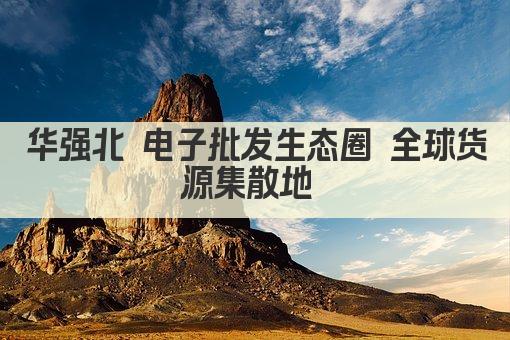华强北 电子批发生态圈 全球货源集散地 