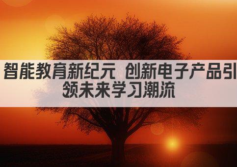 智能教育新纪元 创新电子产品引领未来学习潮流