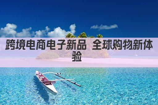 跨境电商电子新品 全球购物新体验 