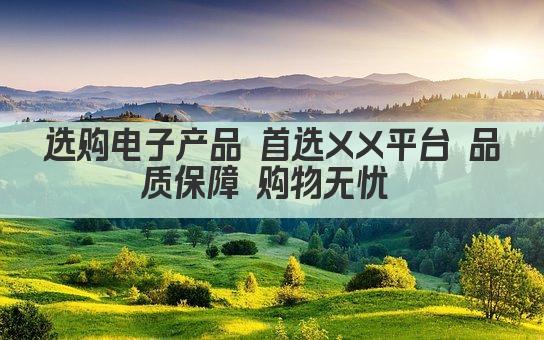 选购电子产品 首选XX平台 品质保障 购物无忧 