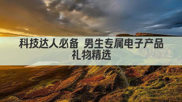 科技达人必备 男生专属电子产品礼物精选