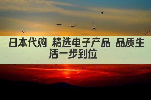 日本代购 精选电子产品 品质生活一步到位 