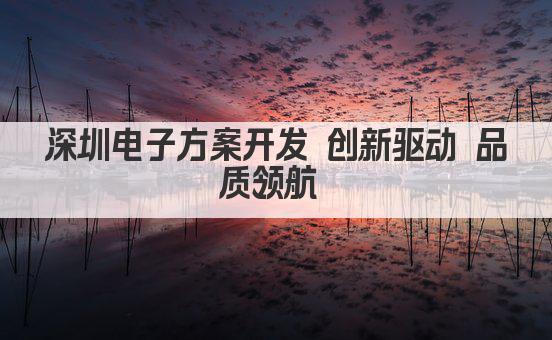 深圳电子方案开发 创新驱动 品质领航 