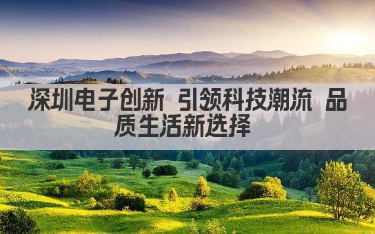 深圳电子创新 引领科技潮流 品质生活新体验 