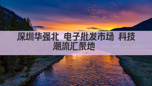 深圳华强北 电子批发市场 科技潮流汇聚地 