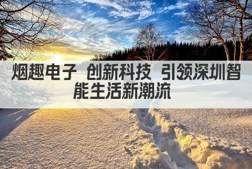 烟趣电子 创新科技 引领深圳智能生活新潮流 