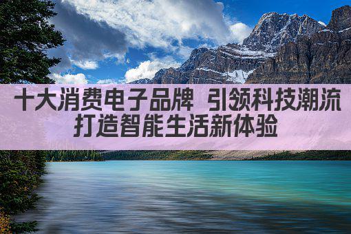十大消费电子品牌 引领科技潮流 打造智能生活新体验 