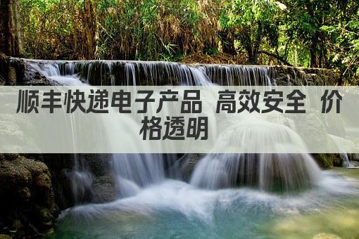 顺丰快递电子产品 高效安全 价格透明 