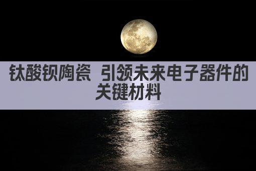 钛酸钡陶瓷 引领未来电子器件的关键材料
