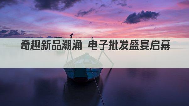 奇趣新品潮涌 电子批发盛宴启幕 