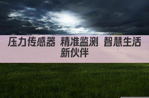 压力传感器 精准测量 助力工业智能化升级 