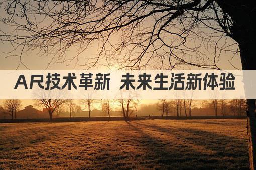 AR技术革新 未来生活新体验 