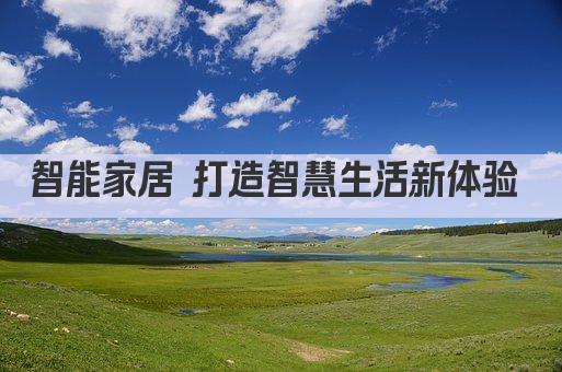 智能家居 打造智慧生活新体验 