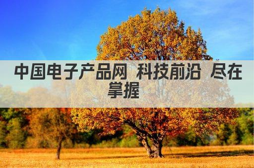 中国电子产品网 科技前沿 尽在掌握 
