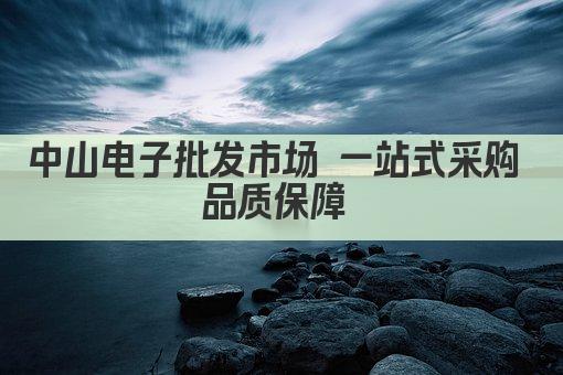 中山电子批发市场 一站式采购 品质保障 