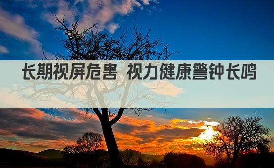 久视电子 视力健康受损 警惕危害 