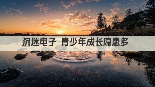 沉迷电子 青少年成长隐患多 