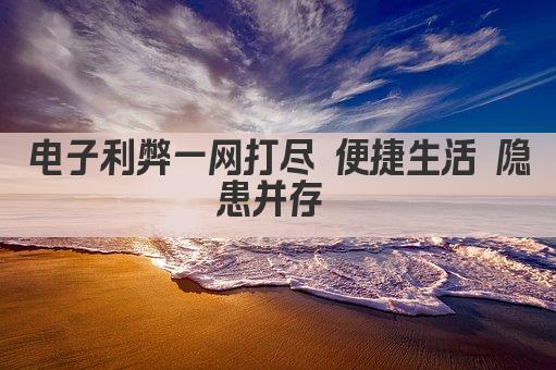 电子利弊一网打尽 便捷生活 隐患并存 