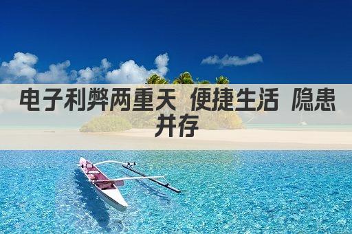 电子利弊两重天 便捷生活 隐患并存