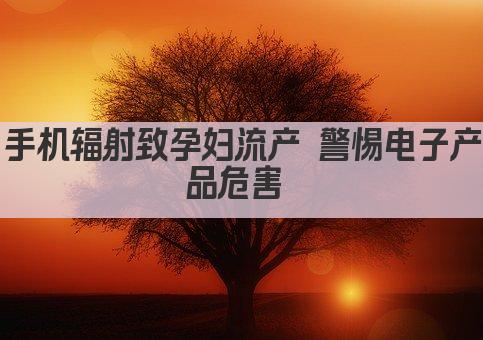 手机辐射致孕妇流产 警惕电子产品危害 