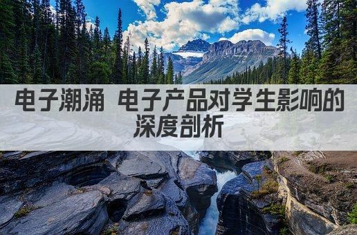 电子潮涌 电子产品对学生影响的深度剖析