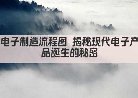 电子制造流程图 揭秘现代电子产品诞生的秘密