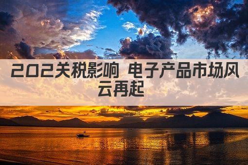 202关税影响 电子产品市场风云再起 