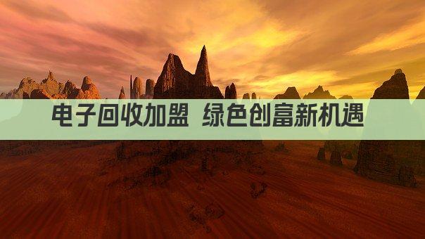 电子回收加盟 绿色创富新机遇 